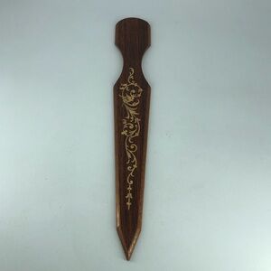 Vintage Mannielo Hotel Sorrento Grand Hotel Royal Wooden Letter Opener
